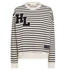 Haute L'amitié Stripe Application Sweat - Offwhite/Black