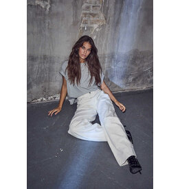 Haute L'amitié Dreww Barrel Panel Tall Jeans - White