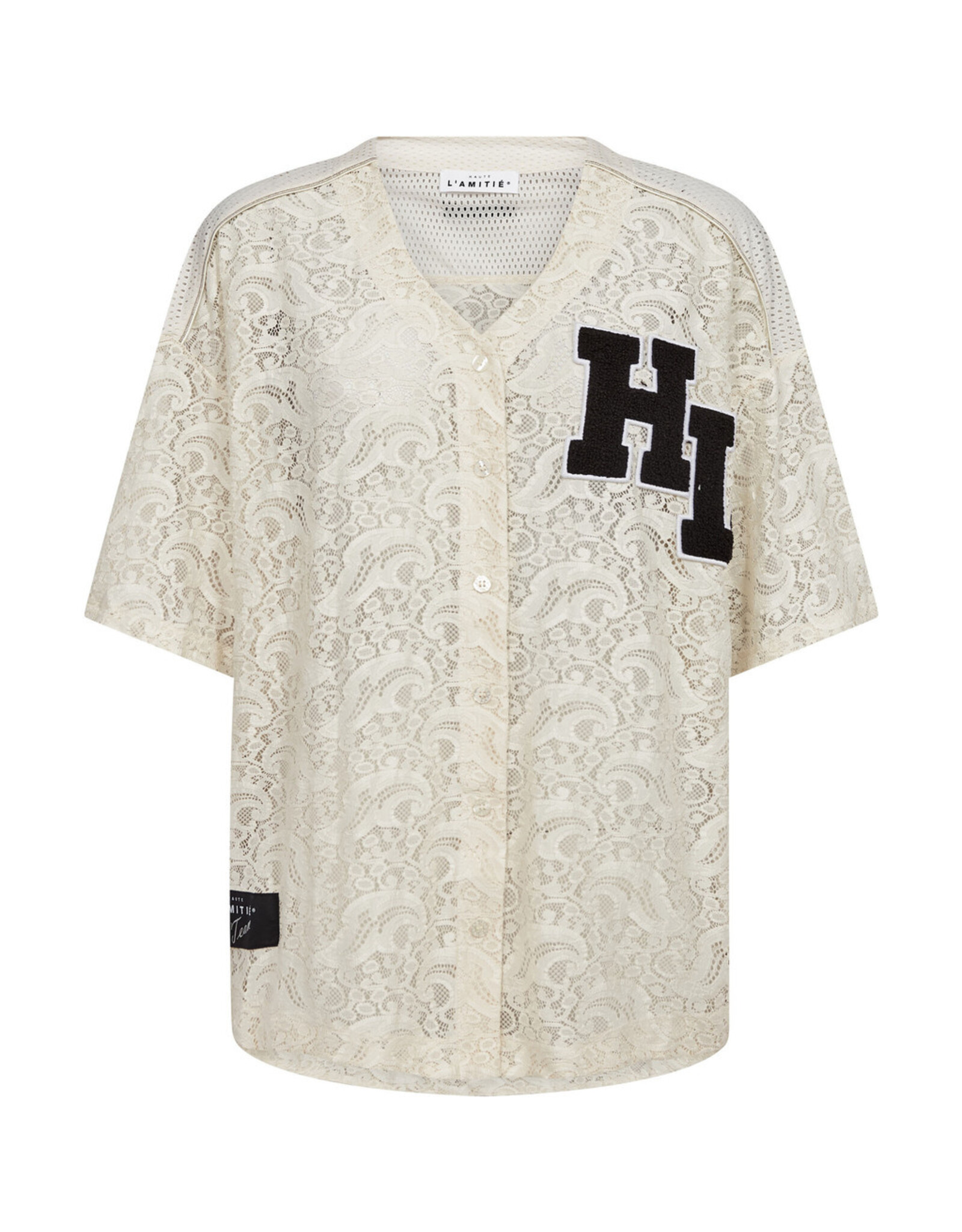 Haute L'amitié Court Lace Tee - Pearl