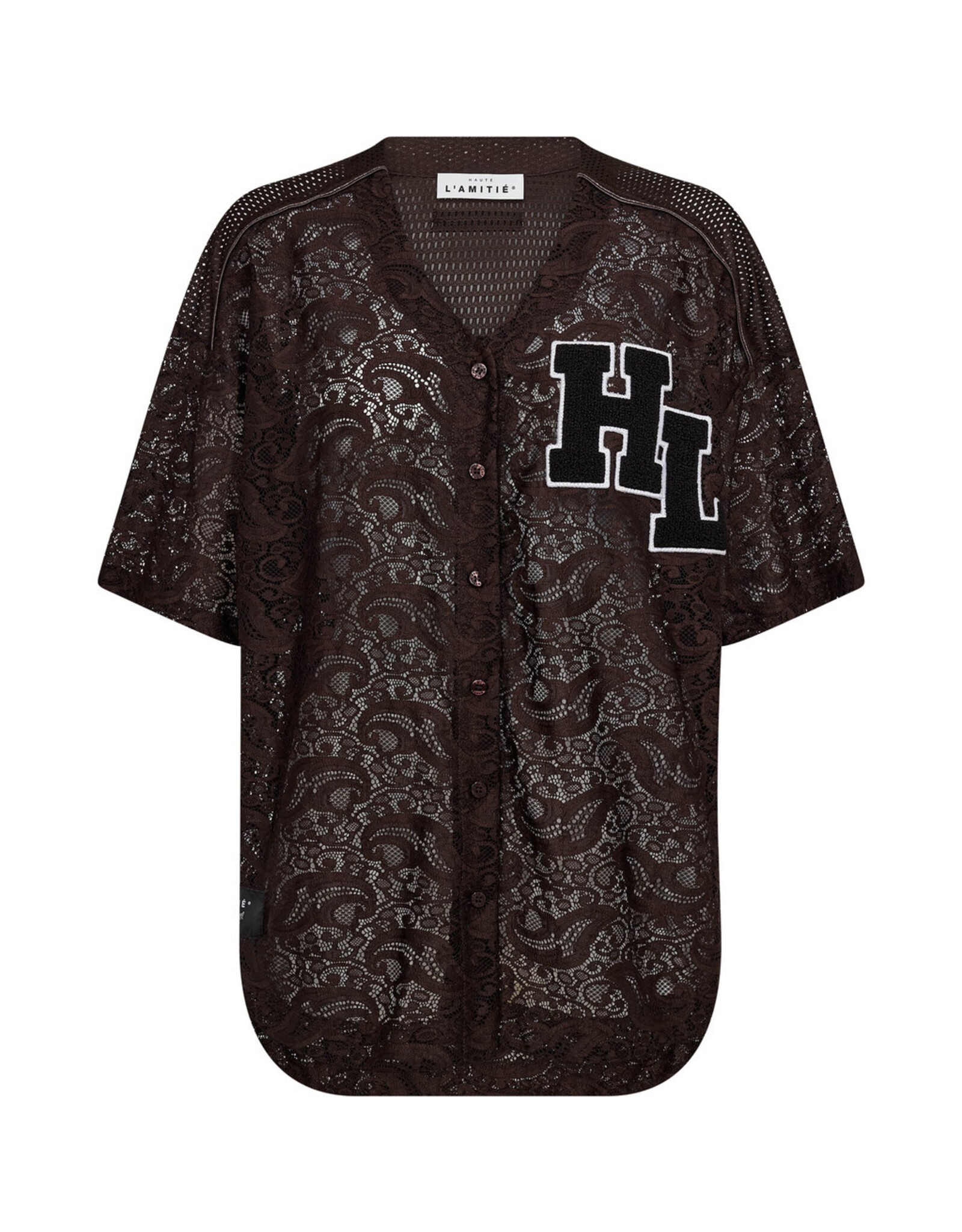 Haute L'amitié Court Lace Tee - Mocca