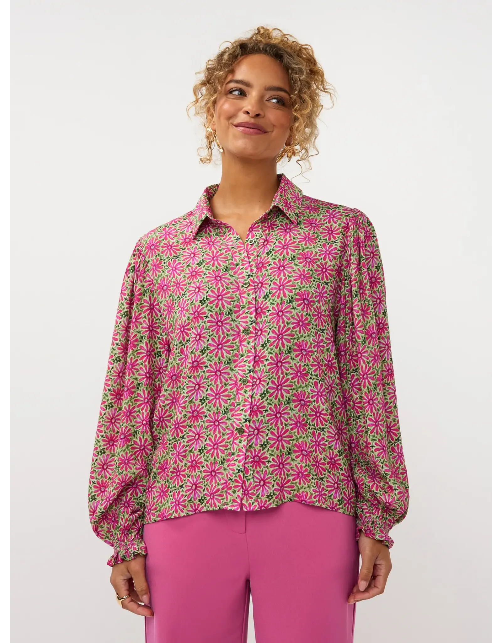 Ydence Blouse Alyssa - Pink Flower
