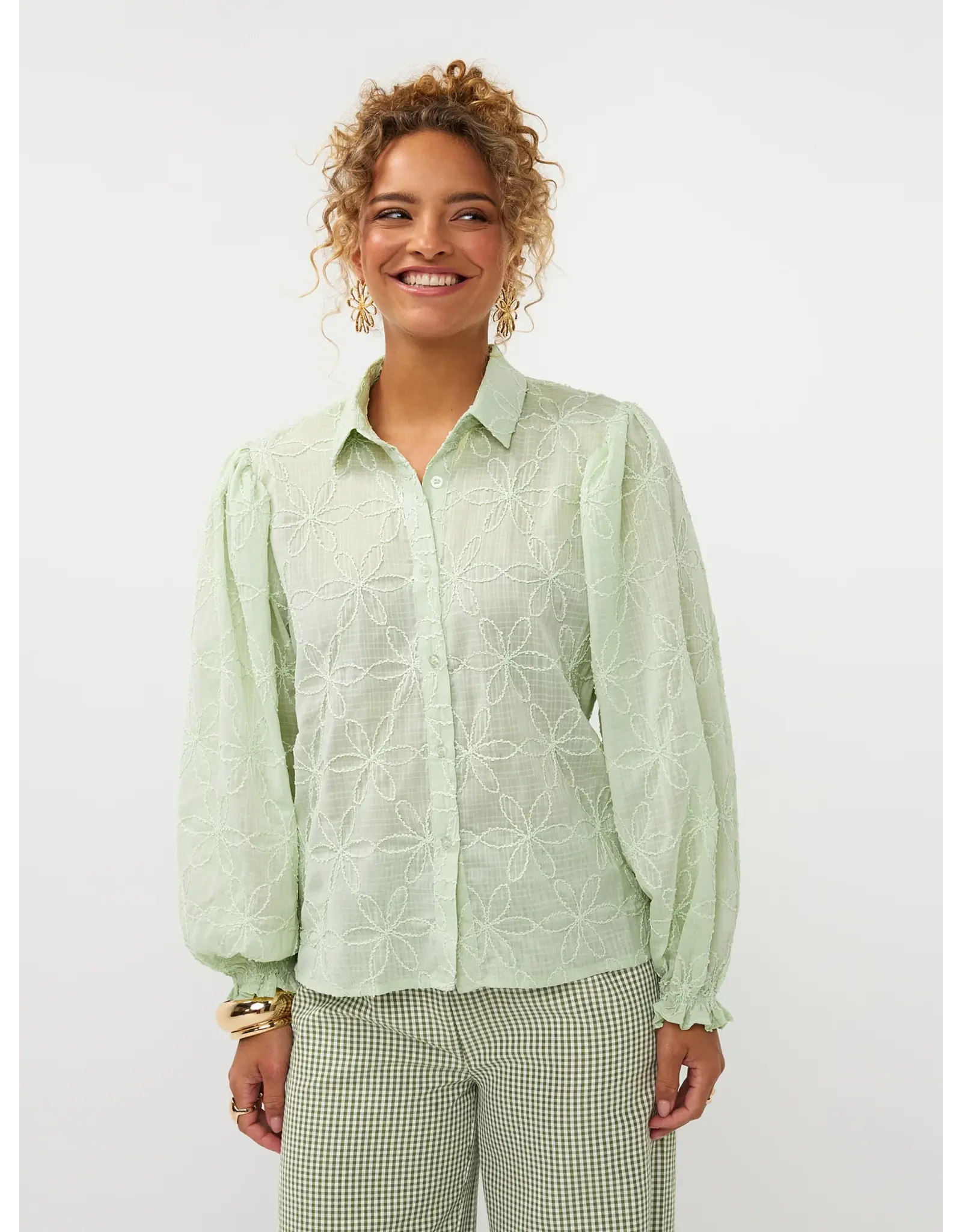 Ydence Blouse Isamae - Soft Green