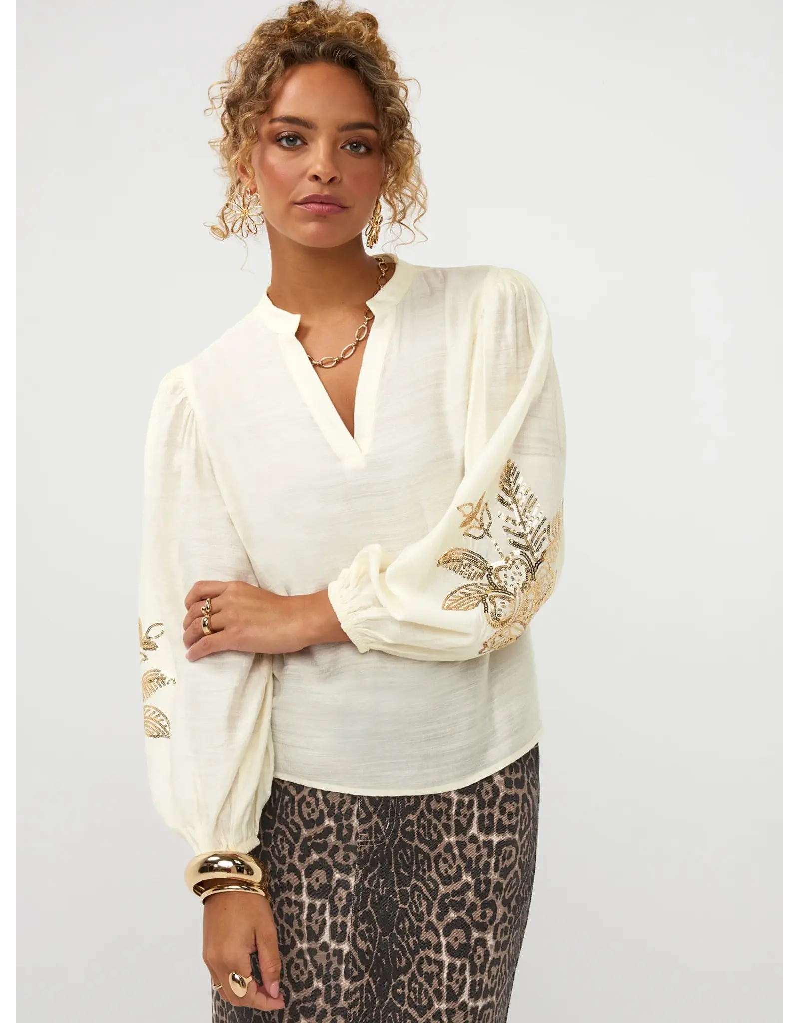 Ydence Blouses Rose - Ecru