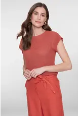 Geisha Pullover Lurex Sleeveless - Stone/Red/Gold