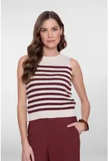 Geisha Spencer Striped - Offwhite/Cherry