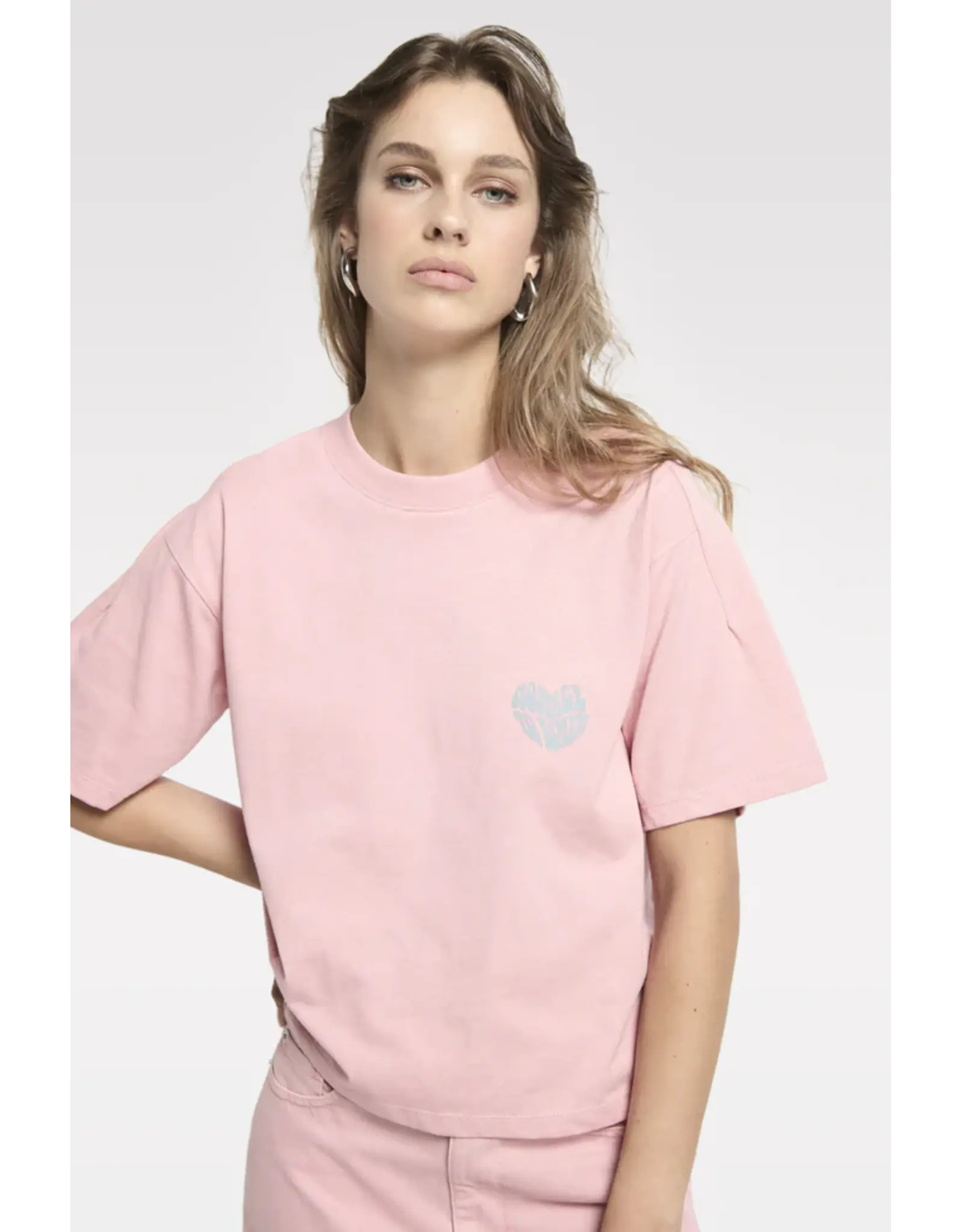 Homage Detailed printed tee - Summer pink