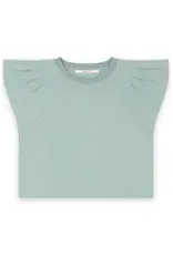 Homage Top with wide shoulders - Sea Blue