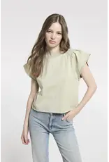 Homage Top with wide shoulders - Pistachio