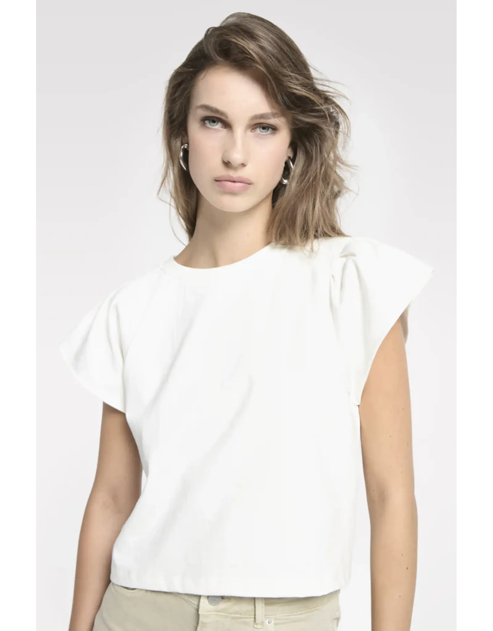 Homage Top with wide shoulders - Offwhite