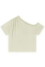 Homage Offshoulder top with pleats - Pistachino