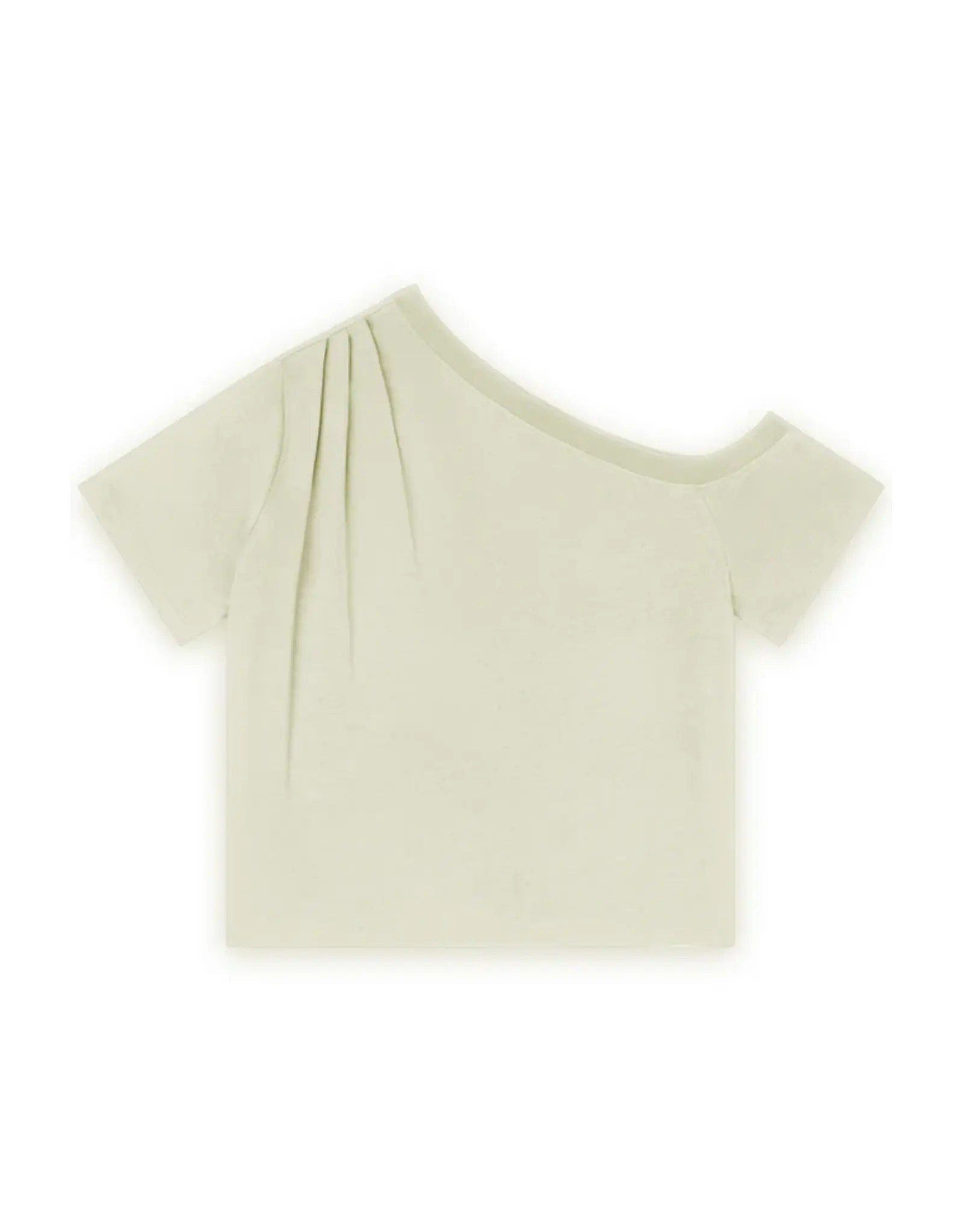 Homage Offshoulder top with pleats - Pistachino