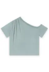 Homage Offshoulder top with pleats - Sea Blue