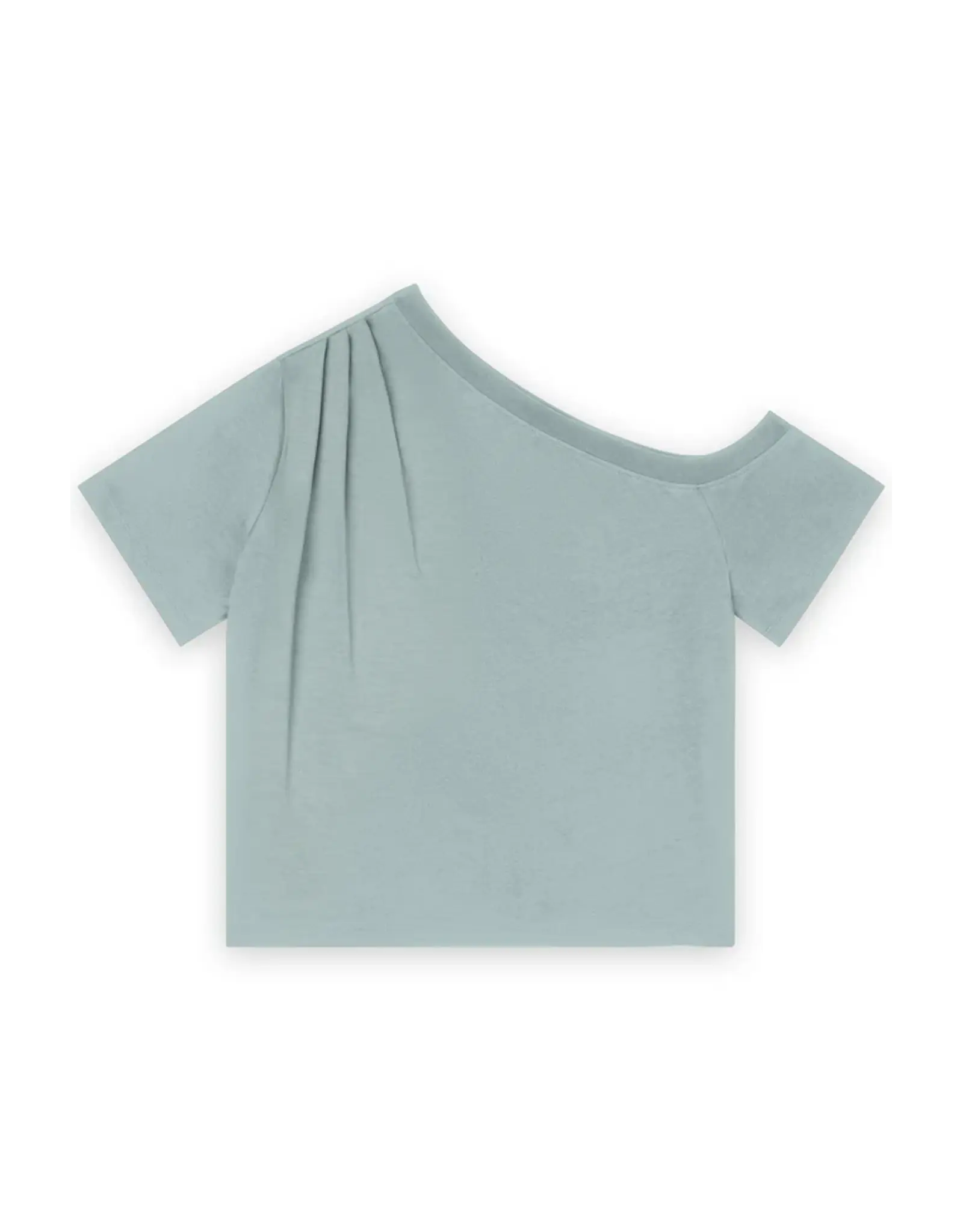 Homage Offshoulder top with pleats - Sea Blue