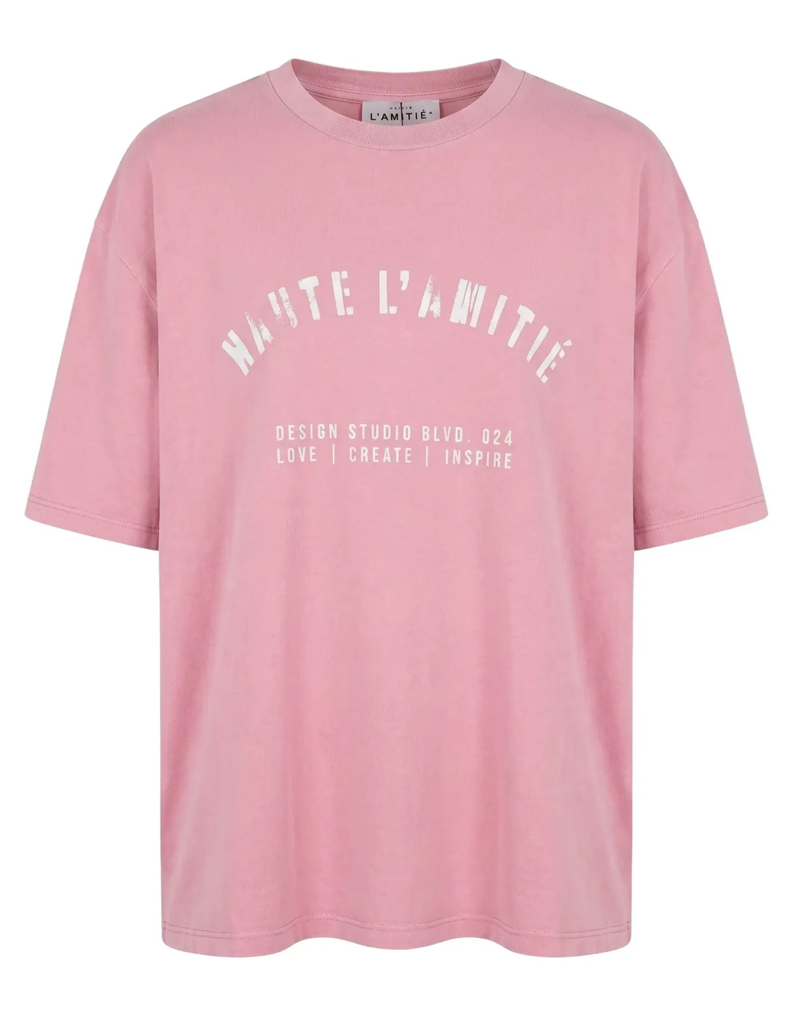 Haute L'amitié Noma Acid Curve Studio Tee - Pink Acid Wash