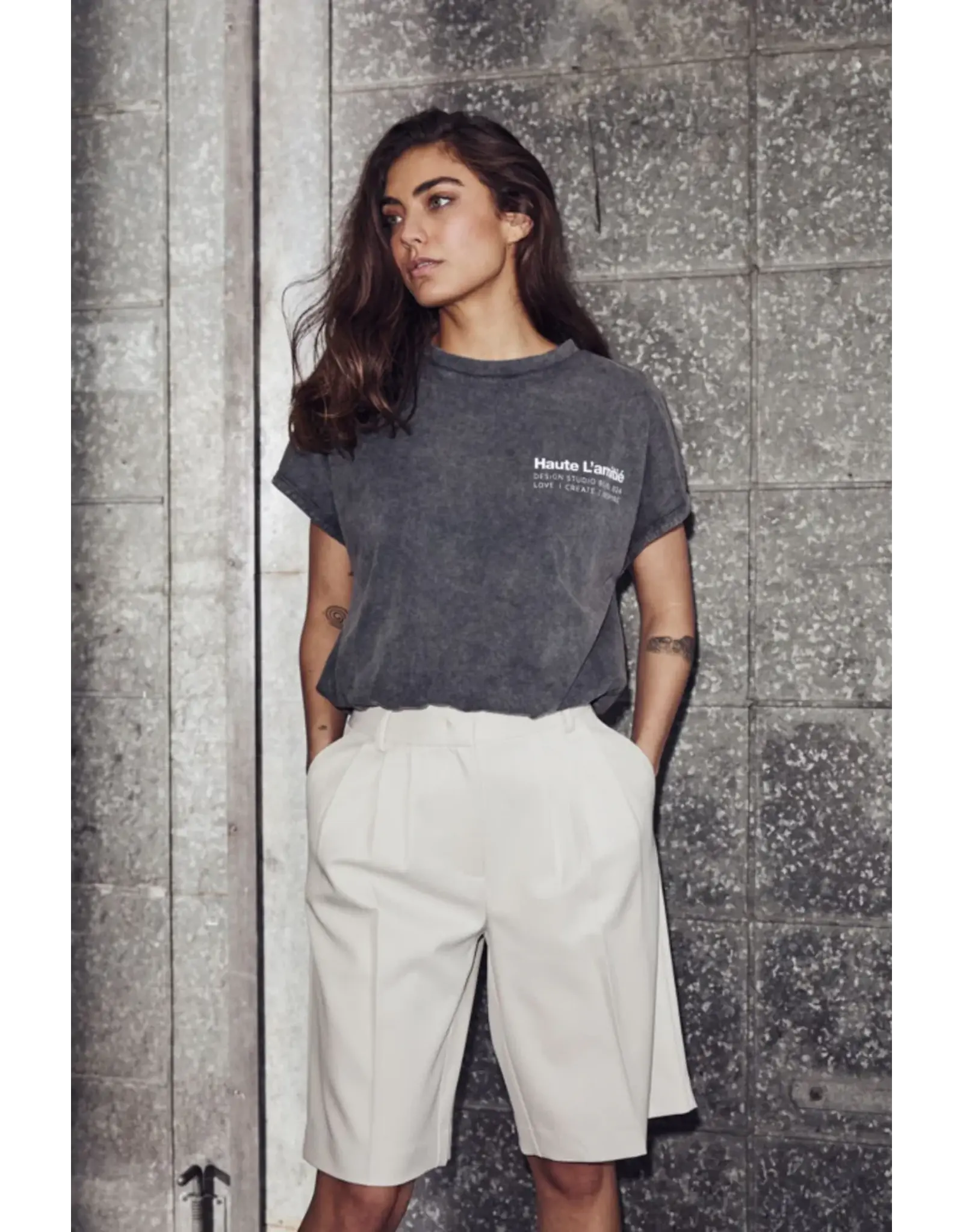 Haute L'amitié Noma Acid NS Balloon Tee - Black Acid Wash