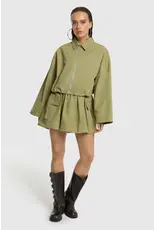 Refined Department Cropped Balloon Jacket Aley - Army