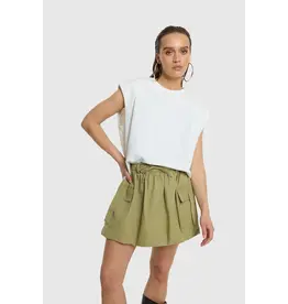 Refined Department Shoulder Padding Raglan Top Mia - Off White