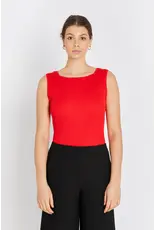 Rue de Femme Noa Reverse Knit  Top - Mars Red