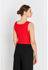 Rue de Femme Noa Reverse Knit  Top - Mars Red