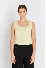Rue de Femme Noa Reverse Knit  Top - Soft Yellow