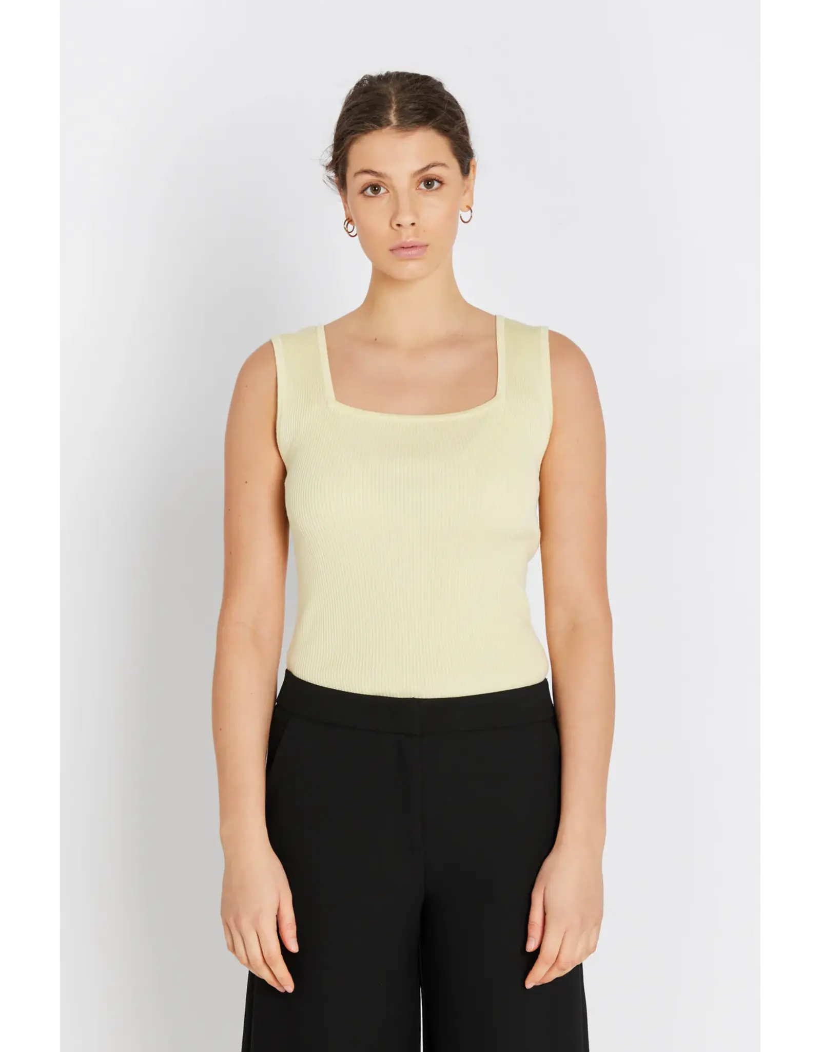Rue de Femme Noa Reverse Knit  Top - Soft Yellow