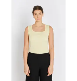 Rue de Femme Noa Reverse Knit  Top - Soft Yellow