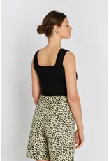 Rue de Femme Noa Reverse Knit  Top - Black