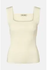 Rue de Femme Noa Reverse Knit  Top - White