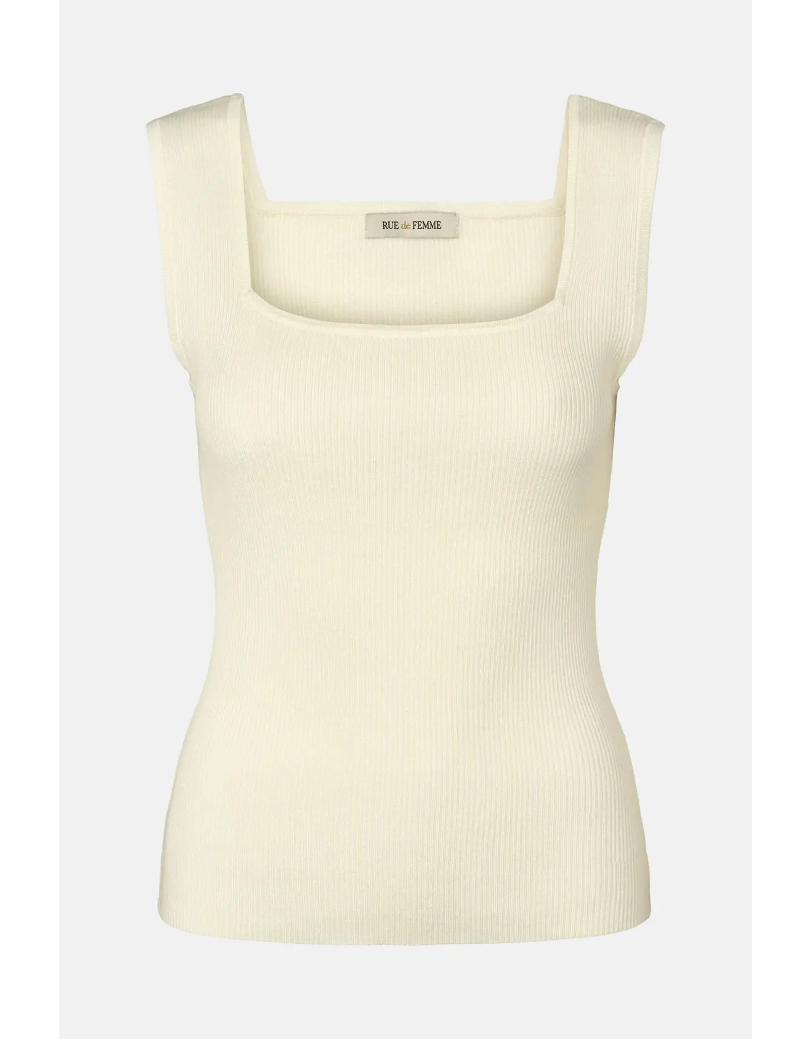 Rue de Femme Noa Reverse Knit  Top - White