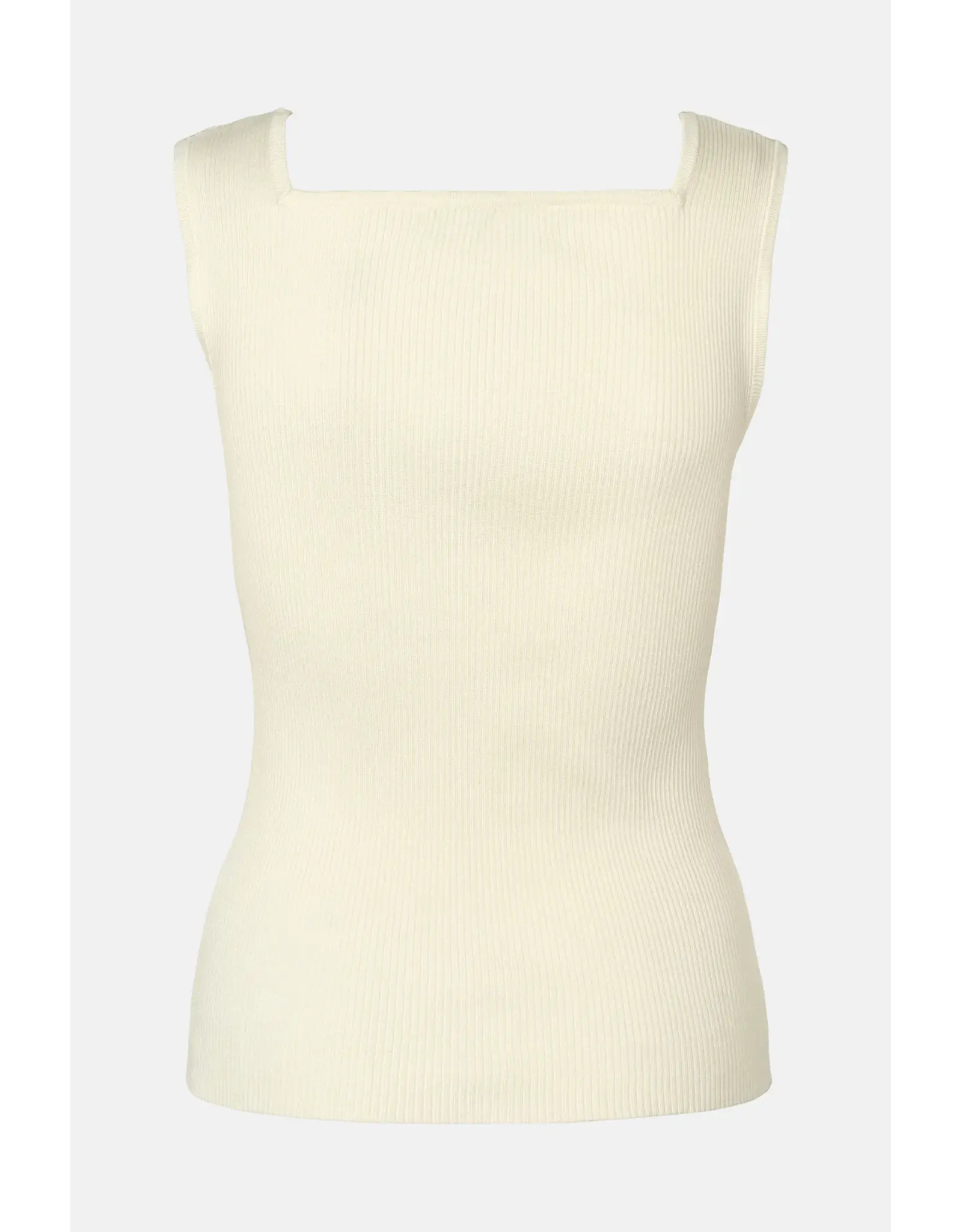 Rue de Femme Noa Reverse Knit  Top - White