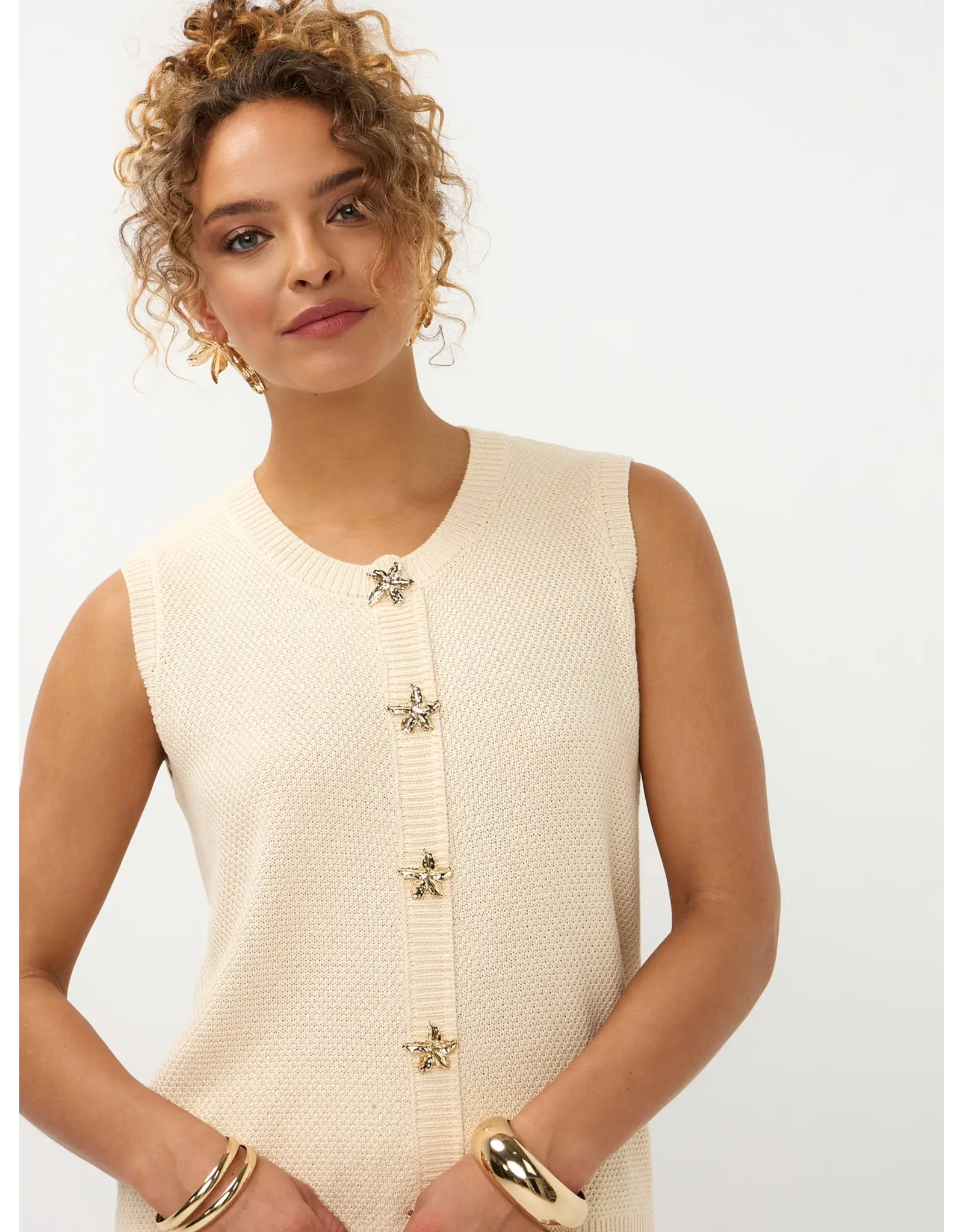 Ydence Knitted Top Mona - Ecru