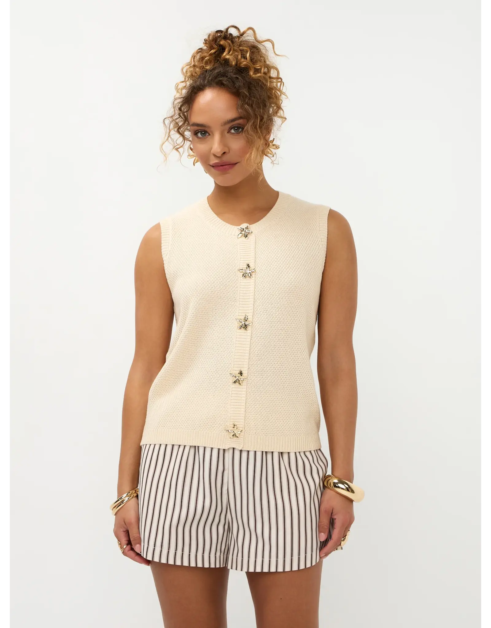 Ydence Knitted Top Mona - Ecru
