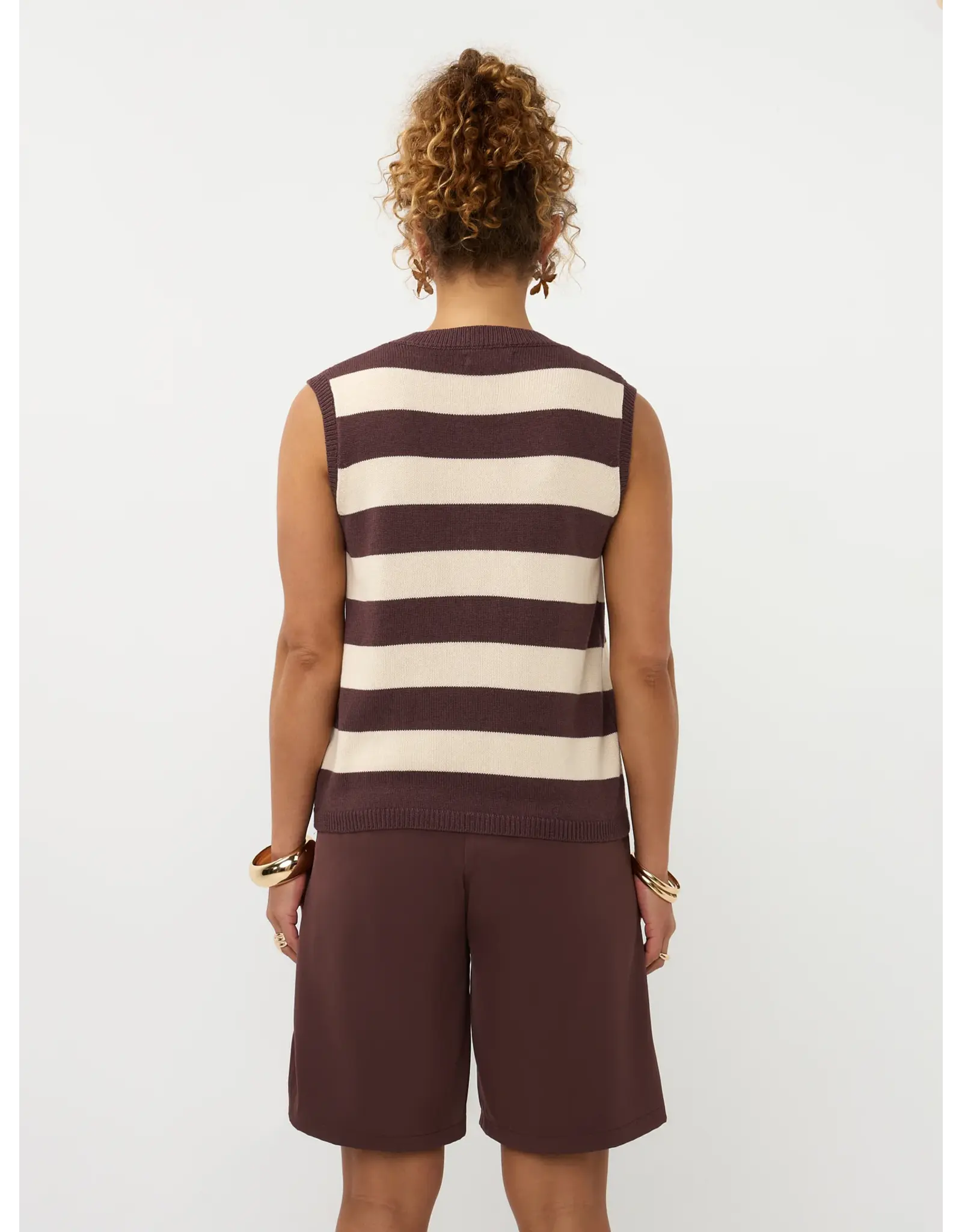 Ydence Knitted Top Judith - Brown/Ecru