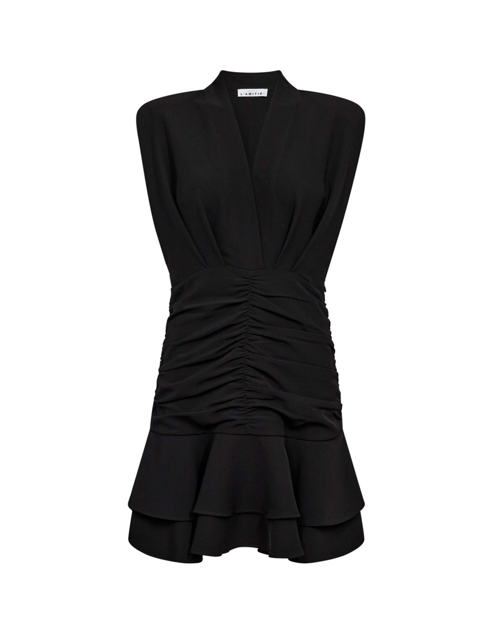 Haute L'amitié L'egance Gather Crop Dress - Black