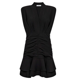 Haute L'amitié L'egance Gather Crop Dress - Black