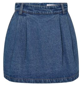 Haute L'amitié Denim Pleat Skirt - Denim Blue
