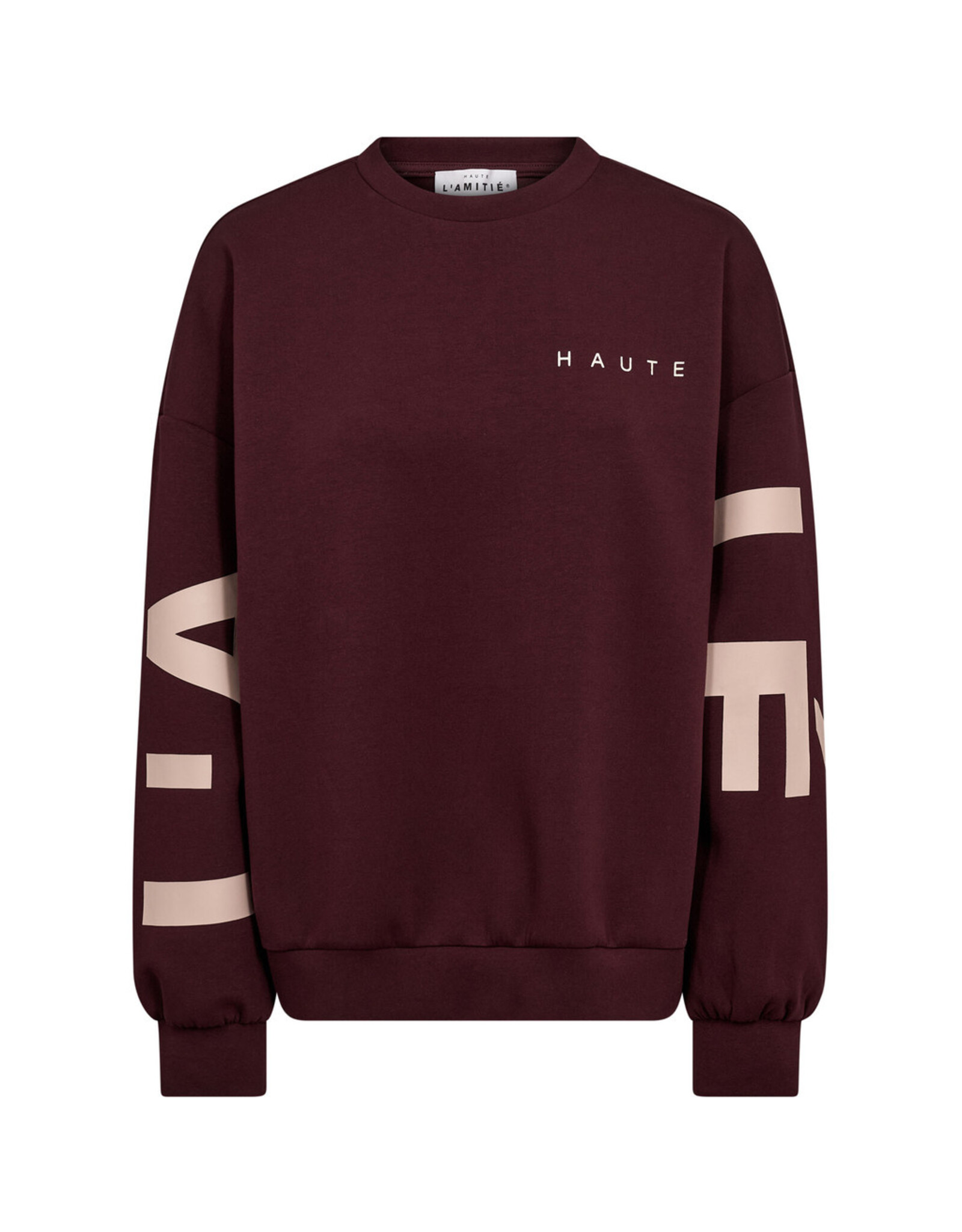 Haute L'amitié Maxi Split Logo Sweat - Wine