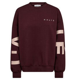Haute L'amitié Maxi Split Logo Sweat - Wine