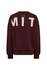 Haute L'amitié Maxi Split Logo Sweat - Wine
