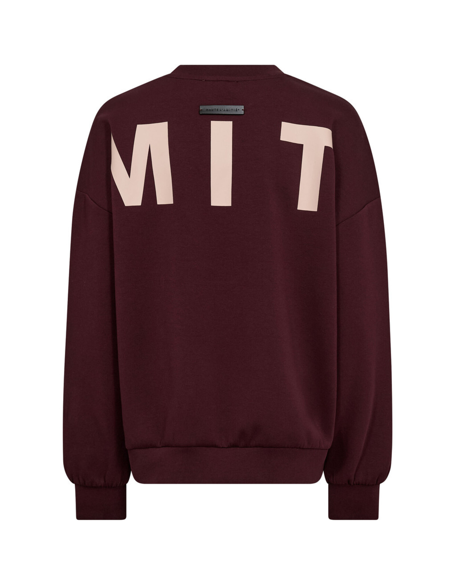 Haute L'amitié Maxi Split Logo Sweat - Wine