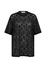 Haute L'amitié Summer Lace Loose Tee - Black