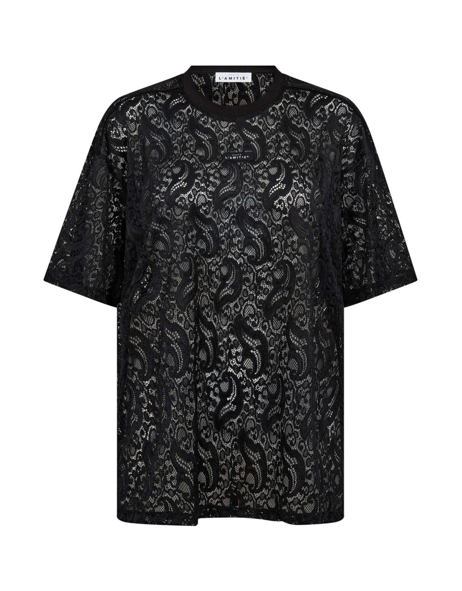 Haute L'amitié Summer Lace Loose Tee - Black