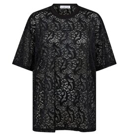 Haute L'amitié Summer Lace Loose Tee - Black