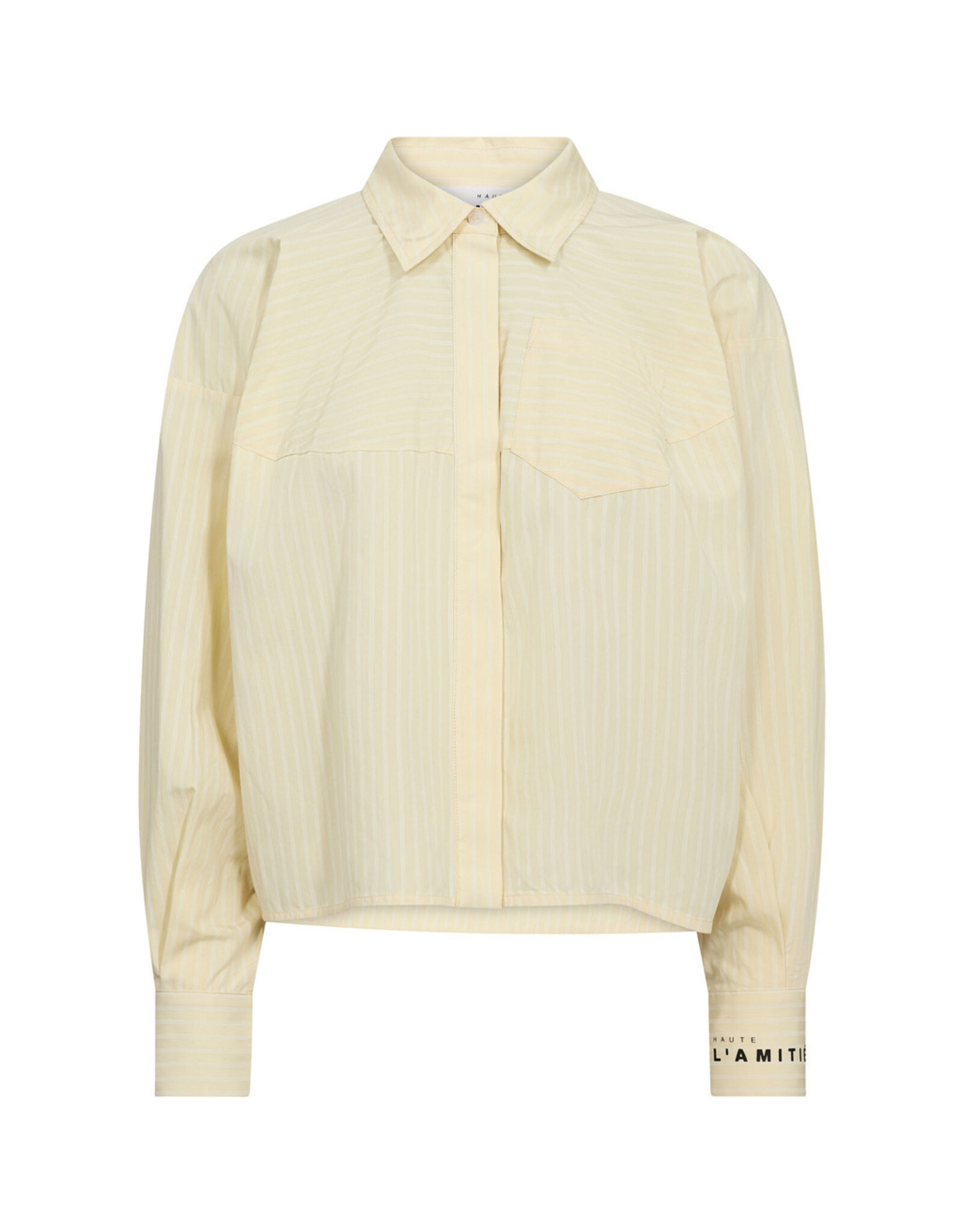 Haute L'amitié Sophie Yellow Stripe Shirt - Pale Yellow