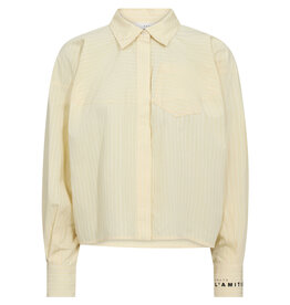 Haute L'amitié Sophie Yellow Stripe Shirt - Pale Yellow