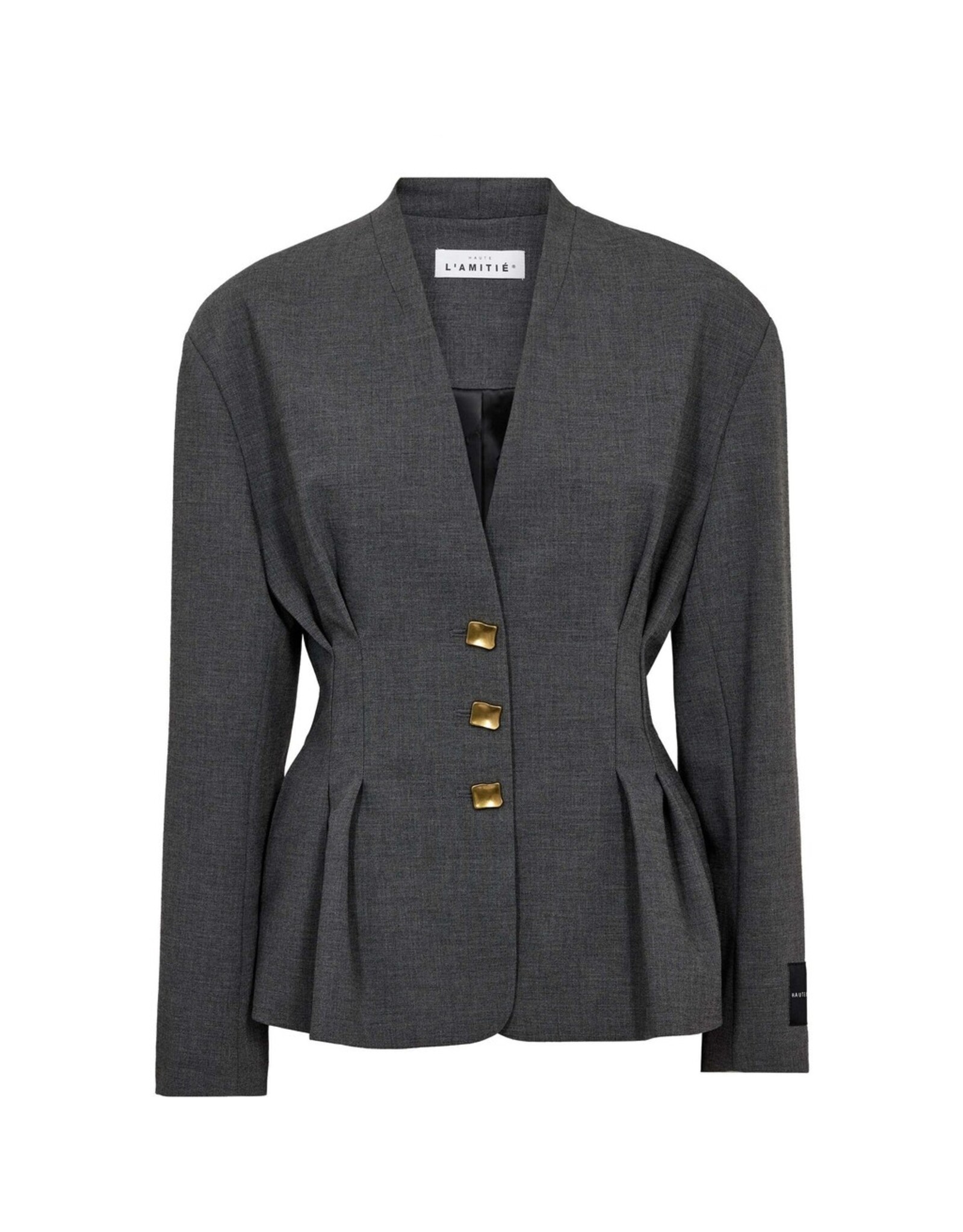 Haute L'amitié Enna Waist Pleat Blazer - Antracit
