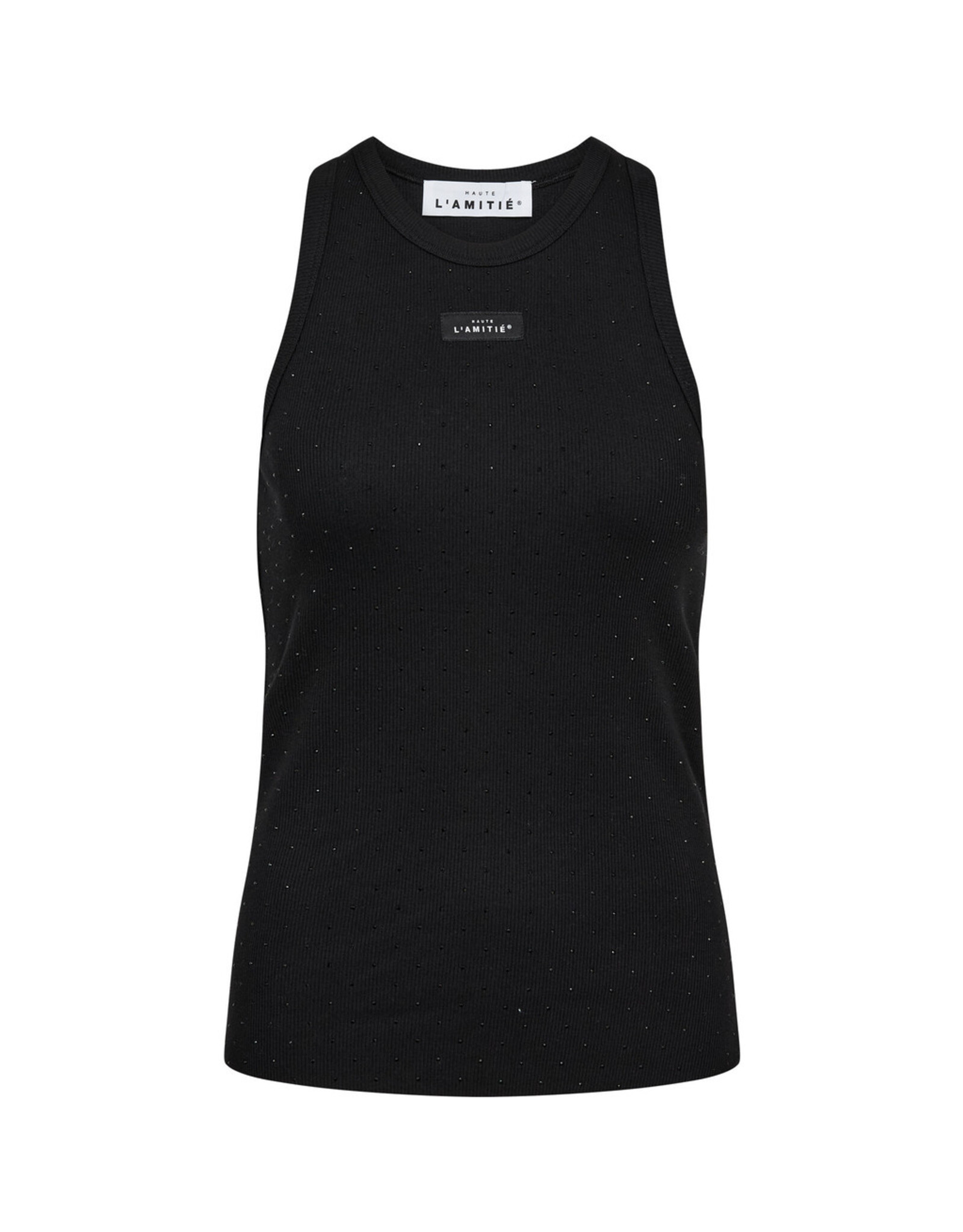 Haute L'amitié Rib Badge Stone Tank - Black