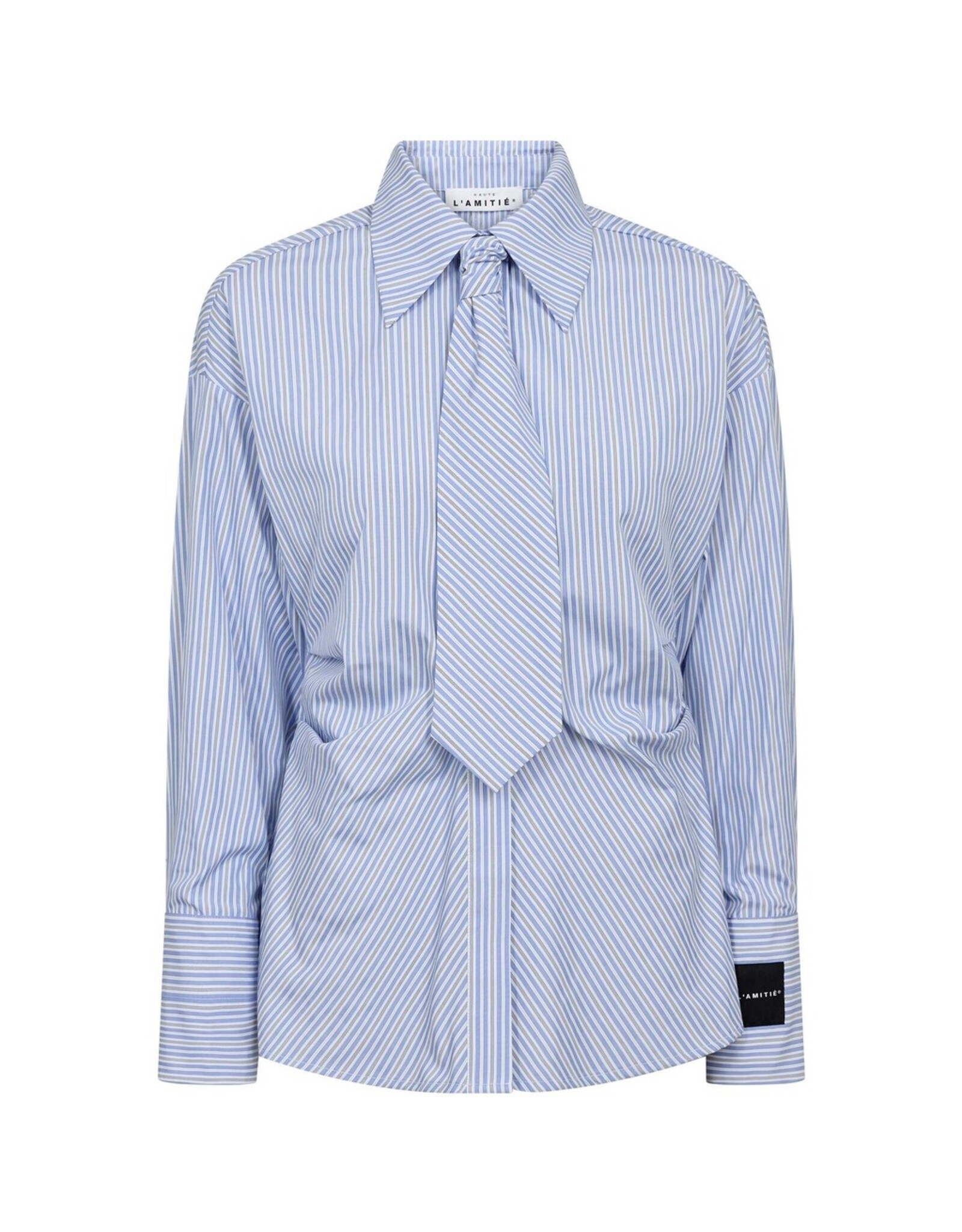 Haute L'amitié Emma Tie Stripe Shirt - Pale Blue