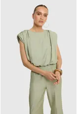 Refined Department Flowy Cropped Blouse Liv - Army