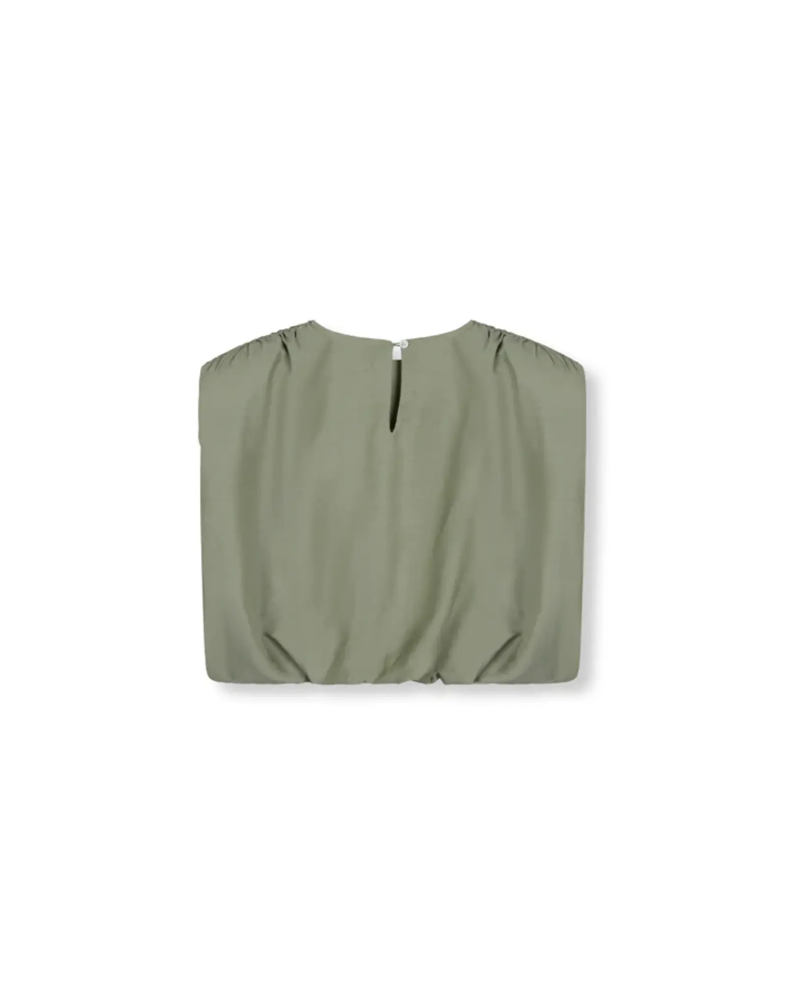 Refined Department Flowy Cropped Blouse Liv - Army